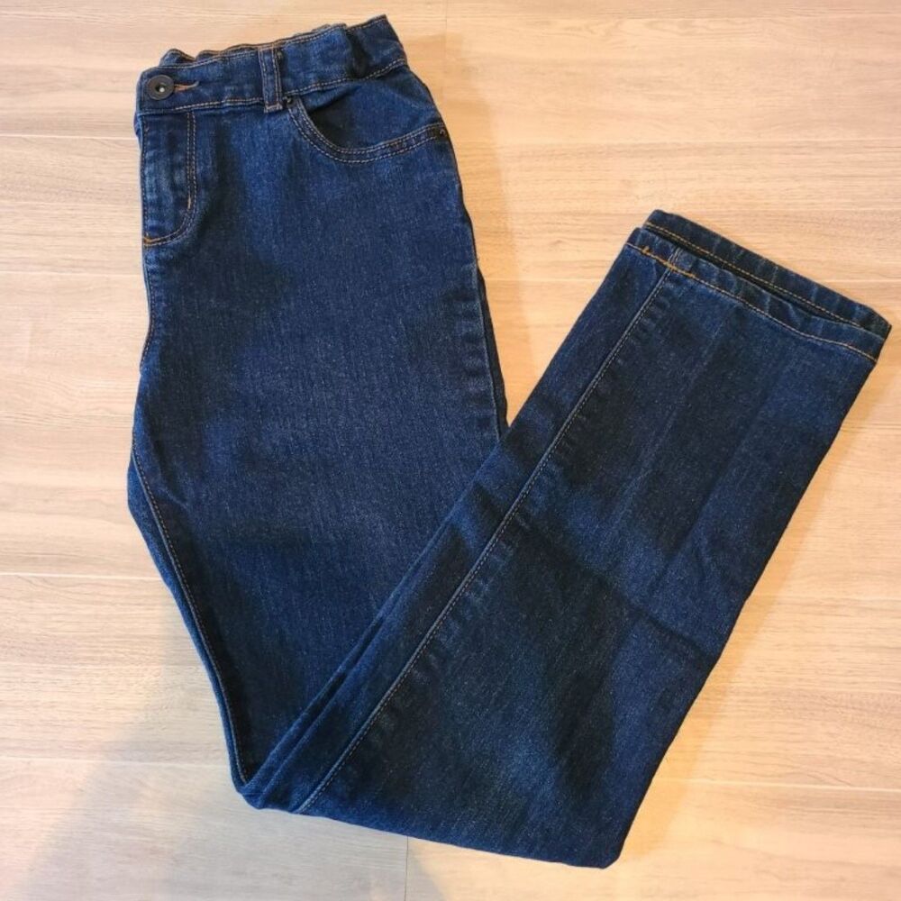 The Children's Place Girls Skinny Jeans Size 12 Dark Wash Stretch Blue Denim
